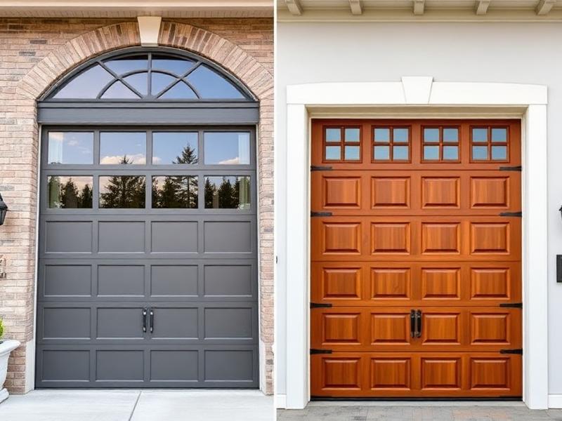 Comparison of different garage door styles and brands